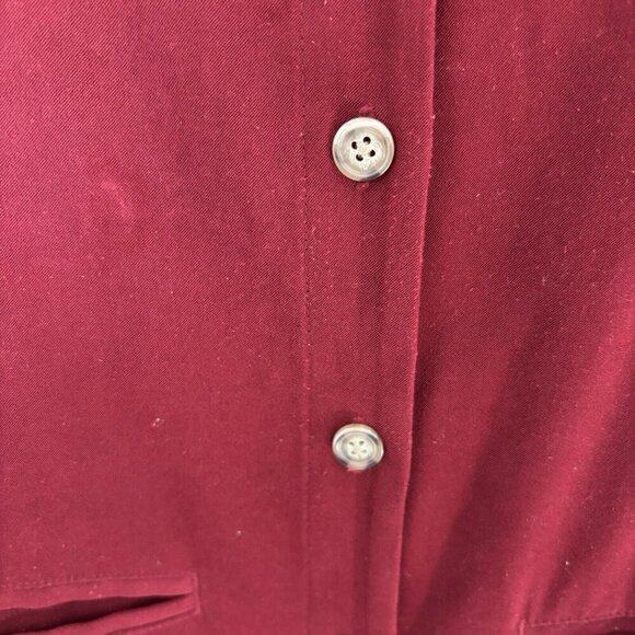 TALBOTS Jumper Dress Size 6 Wine Button Detail Pockets Casual Workwear Midi - Picture 4 of 4
